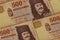 Hungarian forints banknotes background. 500 HUF