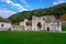 Hungarian king palace building in Visegrad Hungary with the castle on the hill