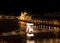 Hungarian landmarks at night, Chain Bridge in Budapest