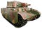 Hungarian medium tank 41M TuranII isolated white