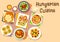 Hungarian national cuisine icon for menu design