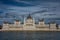 Hungarian Parliament Building in Budapest the seat of the National Assembly of Hungary. Seen from the opposite site of the River