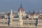 Hungarian Parliament famous building on Danube river in Budapest