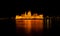 Hungarian parliament at night