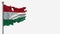 Hungary 3D tattered waving flag illustration on Flagpole.