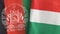 Hungary and Afghanistan two flags textile cloth 3D rendering