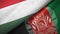 Hungary and Afghanistan two flags textile cloth, fabric texture