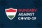 Hungary Against Covid-19 Campaign - Vector Flat Design Illustration