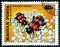 HUNGARY - CIRCA 1980: A stamp printed in Hungary shows Achillea millefolium and Bee-Eating beetle Trichodes apiarius, circa 1980