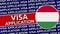 Hungary Circular Flag with Visa Application Titles