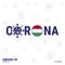 Hungary Coronavirus Typography. COVID-19 country banner