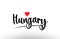 Hungary country text typography logo icon design