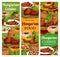 Hungary cuisine, vector Hungarian food banners set