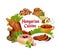 Hungary cuisine vector Hungarian meals round frame