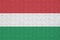 Hungary flag is depicted on a folded puzzle