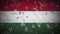 Hungary flag falling snow loopable, New Year and Christmas background, loop