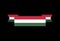 Hungary flag isolated. Hungarian ribbon banner. state symbol