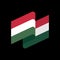 Hungary flag isolated. Hungarian ribbon banner. state symbol