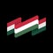 Hungary flag isolated. Hungarian ribbon banner. state symbol