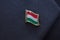 Hungary Flag lapel pin on a suit