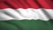 Hungary flag Motion video waving in wind. Flag Closeup 1080p HD  footage