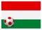 Hungary flag and soccer ball