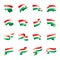 Hungary flag, vector illustration on a white background