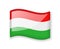 Hungary flag - Wavy flag bright glossy icon