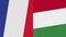 Hungary and France Two Half Flags Together