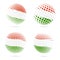 Hungary halftone flag set patriotic vector design.