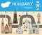 Hungary Landmark Global Travel And Journey Infographic Vector