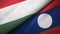 Hungary and Laos two flags textile cloth