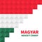 Hungary National Day typography poster in Hungarian. Easy to edit vector template for banner, flyer, sticker, greeting