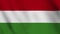 Hungary national flag close up waving video animation