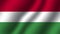 Hungary national wavy flag vector illustration