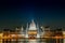 Hungary parliament building at night