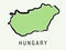 Hungary shape map