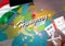 Hungary travel concept map background with planes, tickets. Visit Hungary travel and tourism destination concept. Hungary flag on