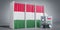 Hungary - voting booths with country flag
