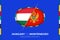 Hungary vs Montenegro icon for European football tournament qualification, group G