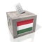 Hungary - wooden ballot box - voting concept