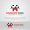 Hungry Dog Logo Vector Illustration Template