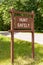 A hunt safely sign on the side of State Route 62 in Venango County, Pennsylvania, USA