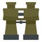 Hunter binoculars icon, flat style