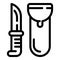 Hunter knife icon, outline style