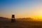 Hunter lookout tower in the morning mist