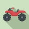 Hunter quad bike icon, flat style