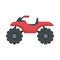 Hunter quad bike icon, flat style