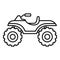 Hunter quad bike icon, outline style