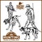 Hunters With Dogs - Retro Clipart Illustration - vector set